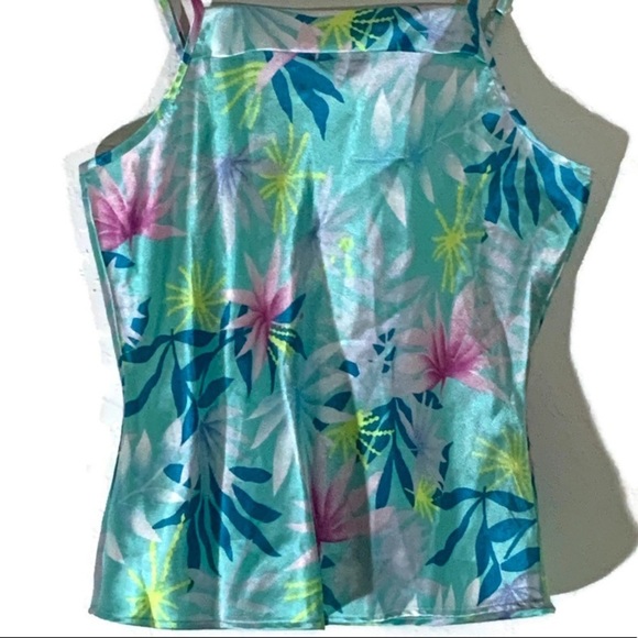 La Fleur Floral Sleeveless Lingerie Satin Top Med - Picture 4 of 8